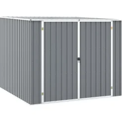 vidaXL Cobertizo de jardín acero galvanizado 195x198x159 cm Gris Best