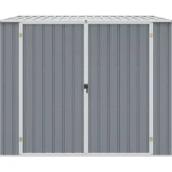 vidaXL Cobertizo de jardín acero galvanizado 195x198x159 cm Gris Best