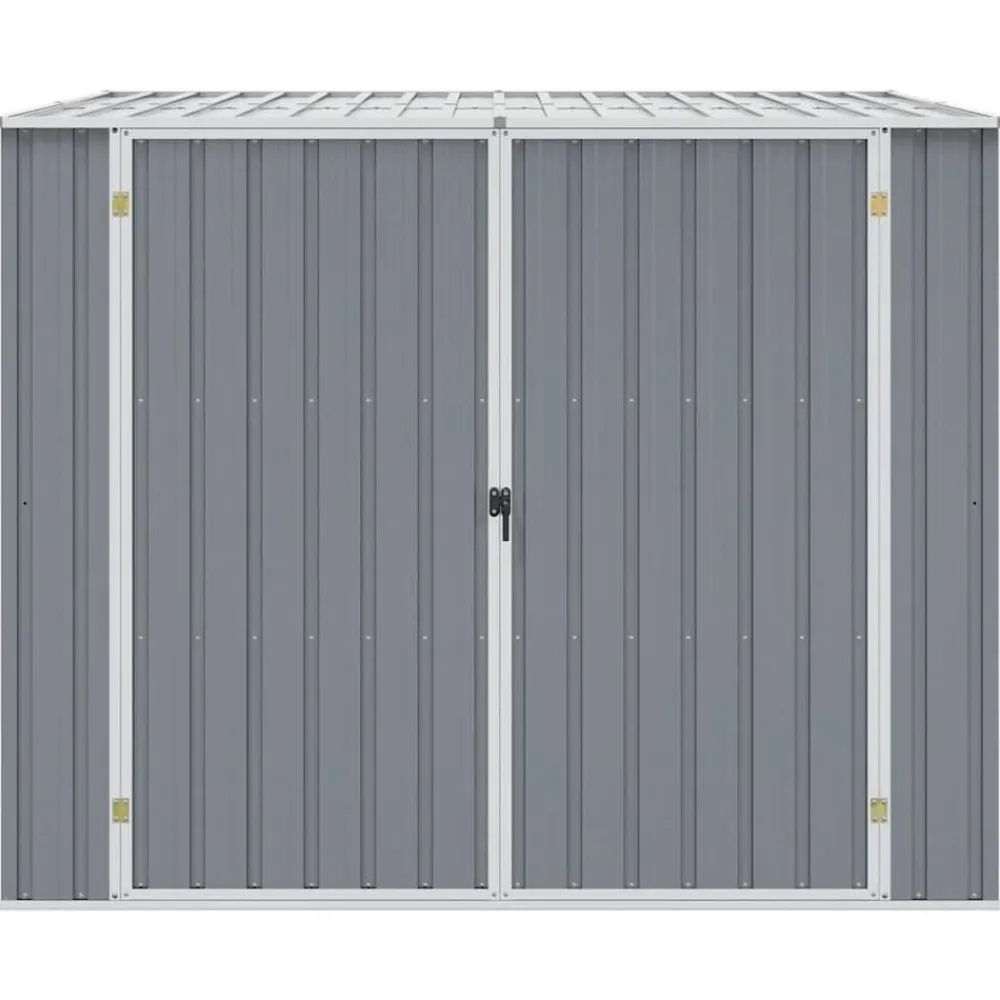 vidaXL Cobertizo de jardín acero galvanizado 195x198x159 cm Gris Best