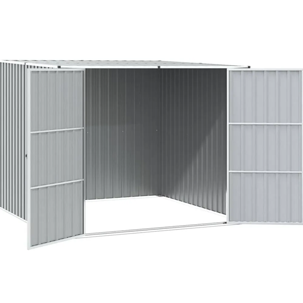 vidaXL Cobertizo de jardín acero galvanizado 195x198x159 cm Gris Best