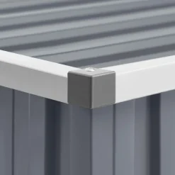 vidaXL Cobertizo de jardín acero galvanizado 195x198x159 cm Gris Best