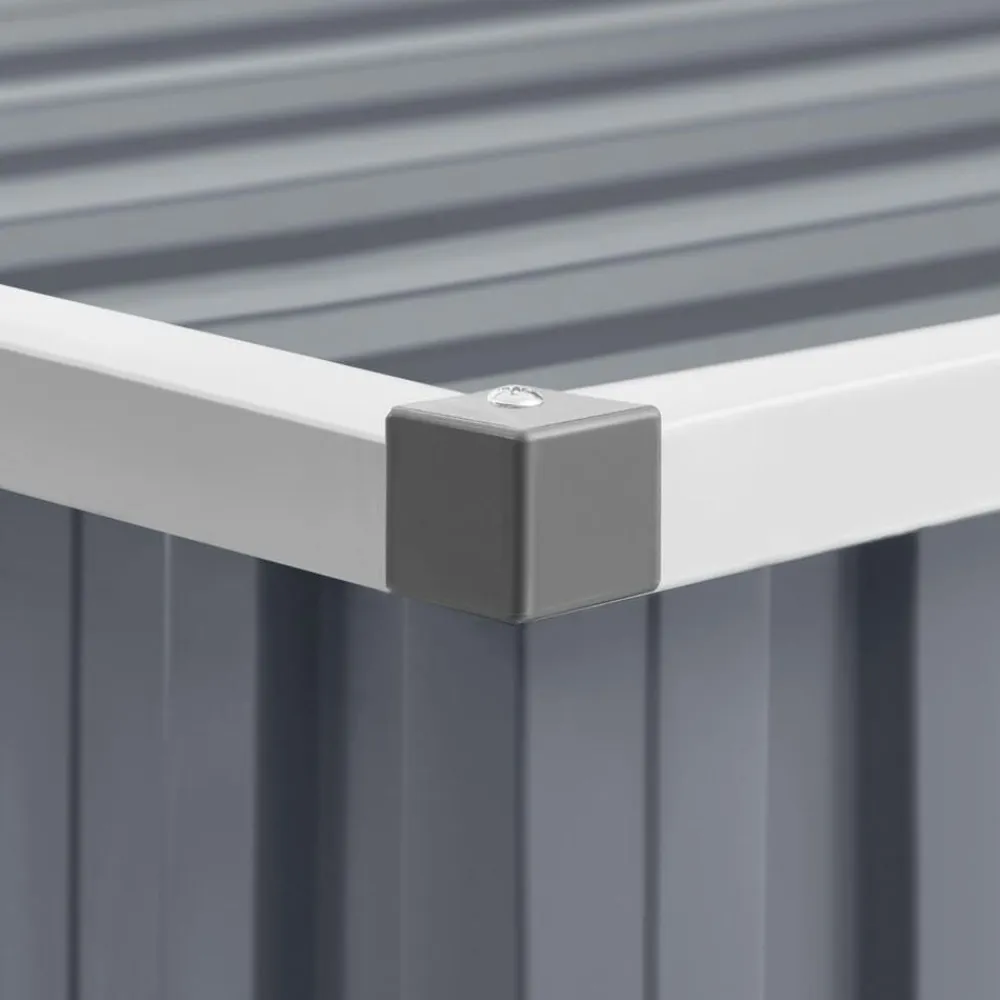 vidaXL Cobertizo de jardín acero galvanizado 195x198x159 cm Gris Best