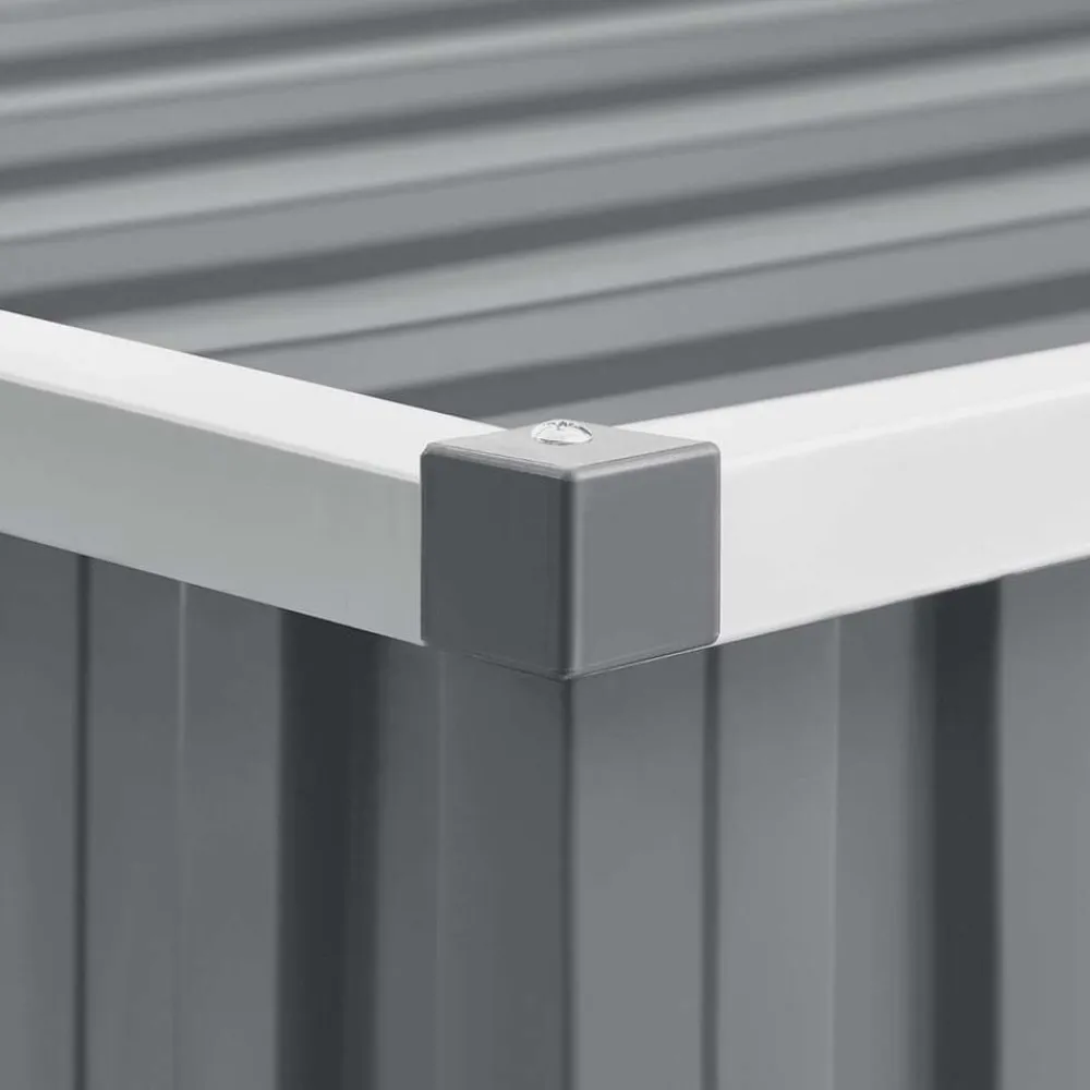 vidaXL Cobertizo de jardín acero galvanizado 195x198x159 cm Gris Best