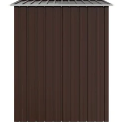 vidaXL Cobertizo de jardín acero galvanizado marrón 205x129x183 cm Marrón New
