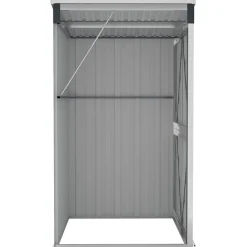 vidaXL Cobertizo de jardín de pared acero galvanizado 118x100x178 cm Antracita Outlet