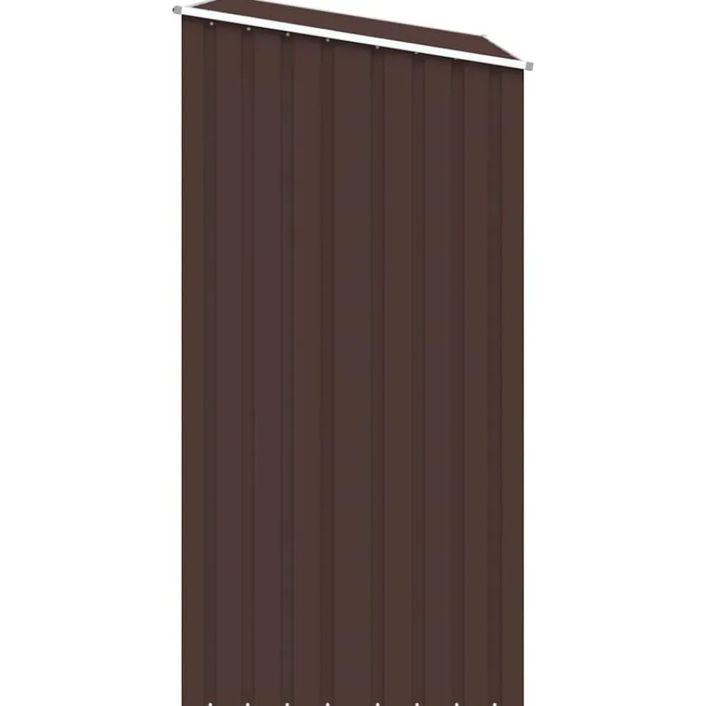 vidaXL Jardín-Cobertizo de jardín leña marrón acero galvanizado 245x98x159cm
