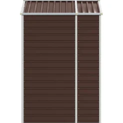 vidaXL Jardín-Cobertizo de jardín acero galvanizado marrón 191x130x198 cm
