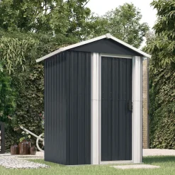 vidaXL Jardín-Cobertizo de jardín acero galvanizado 126x97,5x177 cm