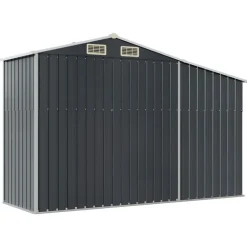vidaXL Jardín-Cobertizo de jardín acero galvanizado 277x93x179 cm