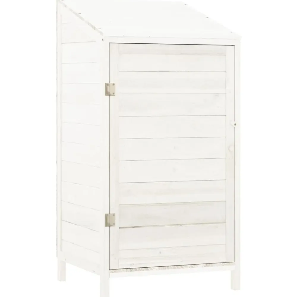 vidaXL Jardín-Cobertizo de jardín madera de abeto maciza 55x52x112 cm