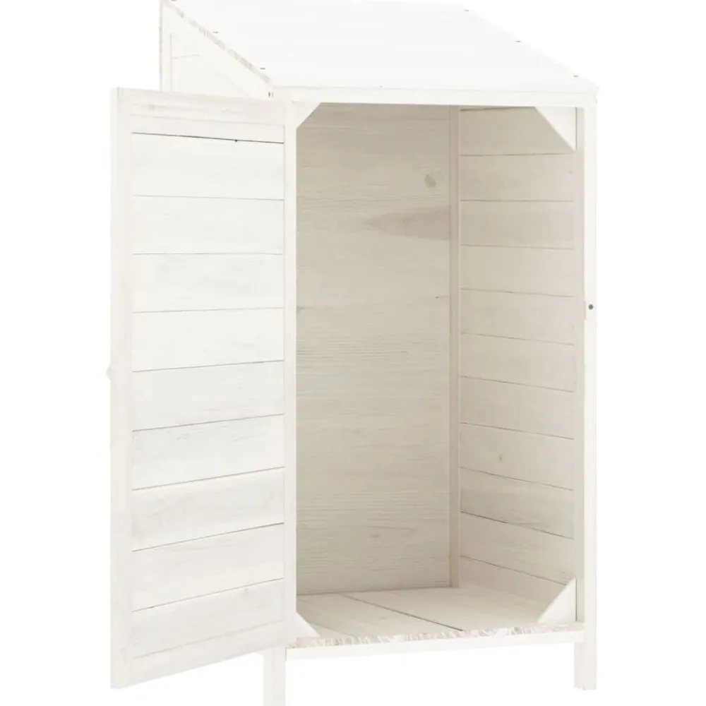 vidaXL Jardín-Cobertizo de jardín madera de abeto maciza 55x52x112 cm