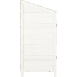 vidaXL Jardín-Cobertizo de jardín madera de abeto maciza 55x52x112 cm