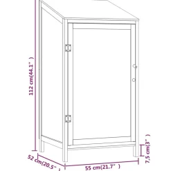 vidaXL Jardín-Cobertizo de jardín madera de abeto maciza 55x52x112 cm