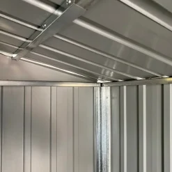 vidaXL Cobertizo de jardín acero galvanizado 191x130x198 cm Gris claro New
