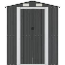vidaXL Cobertizo de jardín acero galvanizado antracita 192x191x223 cm Hot