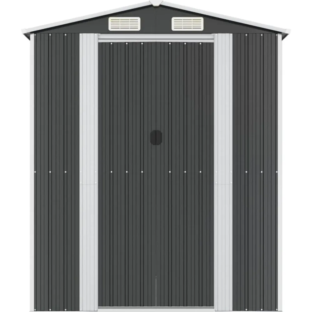 vidaXL Cobertizo de jardín acero galvanizado antracita 192x191x223 cm Hot
