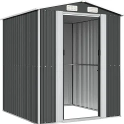 vidaXL Cobertizo de jardín acero galvanizado antracita 192x191x223 cm Hot