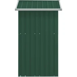 vidaXL Cobertizo de jardín acero galvanizado 126x97,5x177 cm Verde New
