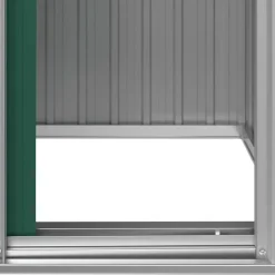vidaXL Cobertizo de jardín acero galvanizado 126x97,5x177 cm Verde New