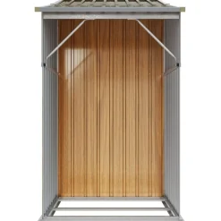 vidaXL Cobertizo de jardín acero galvanizado marrón 277x93x179 cm Marrón claro Hot