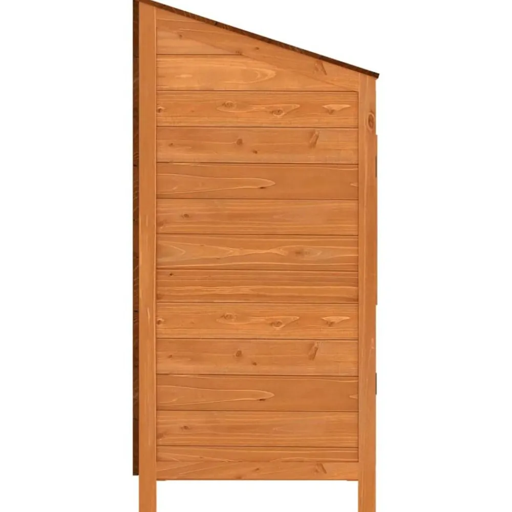 vidaXL Jardín-Cobertizo de jardín madera de abeto maciza marrón 55x52x112 cm