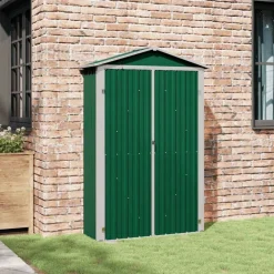vidaXL Cobertizo de jardín acero galvanizado 116x45x175cm Verde Outlet