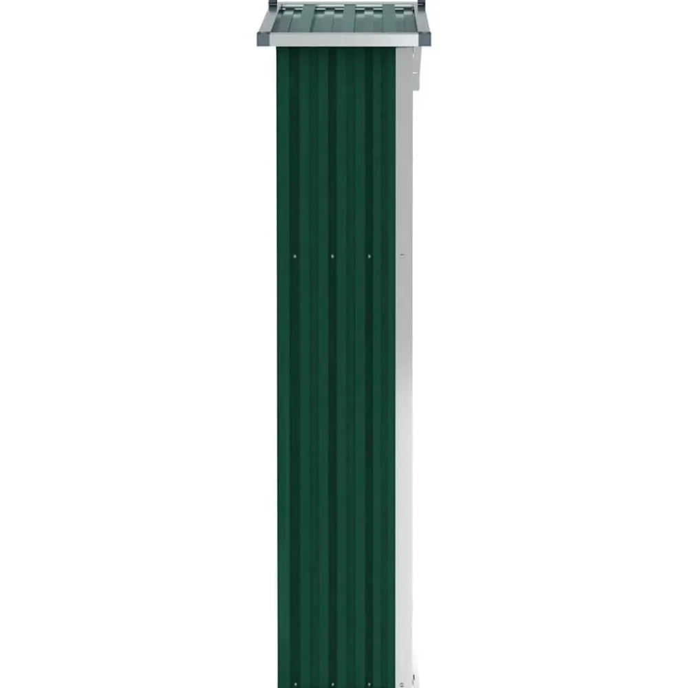 vidaXL Cobertizo de jardín acero galvanizado 116x45x175cm Verde Outlet