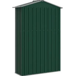 vidaXL Cobertizo de jardín acero galvanizado 116x45x175cm Verde Outlet