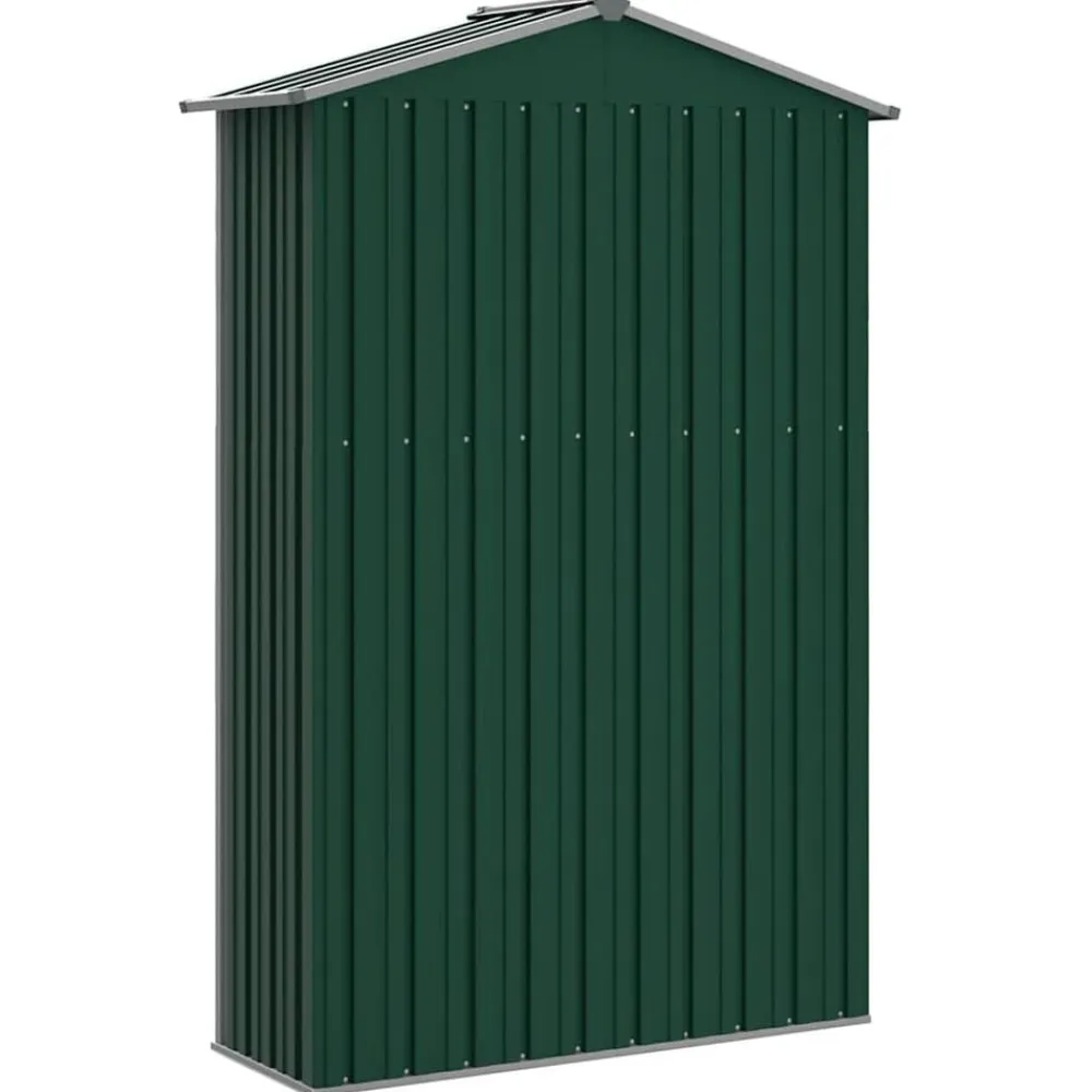 vidaXL Cobertizo de jardín acero galvanizado 116x45x175cm Verde Outlet