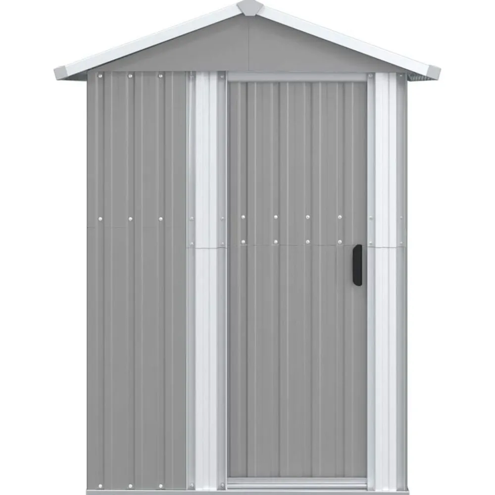 vidaXL Cobertizo de jardín acero galvanizado 126x97,5x177 cm Gris Hot