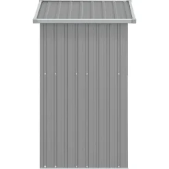 vidaXL Cobertizo de jardín acero galvanizado 126x97,5x177 cm Gris Hot