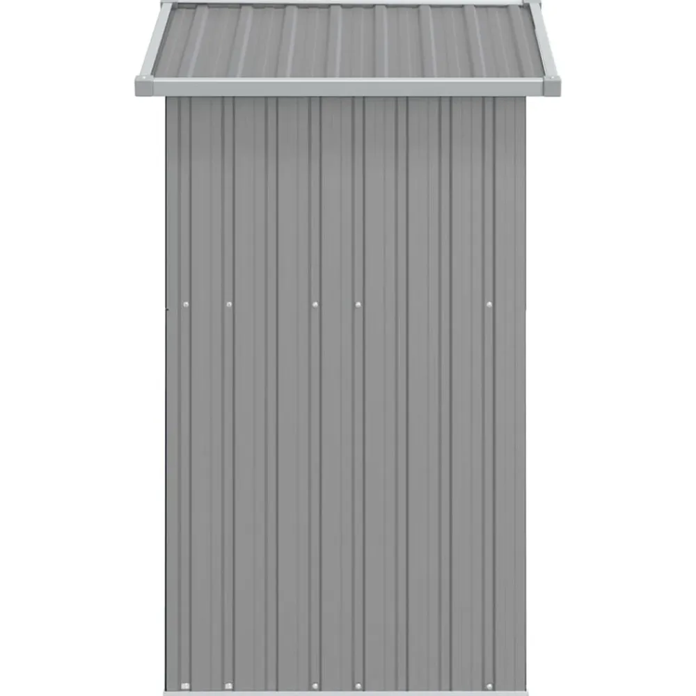 vidaXL Cobertizo de jardín acero galvanizado 126x97,5x177 cm Gris Hot