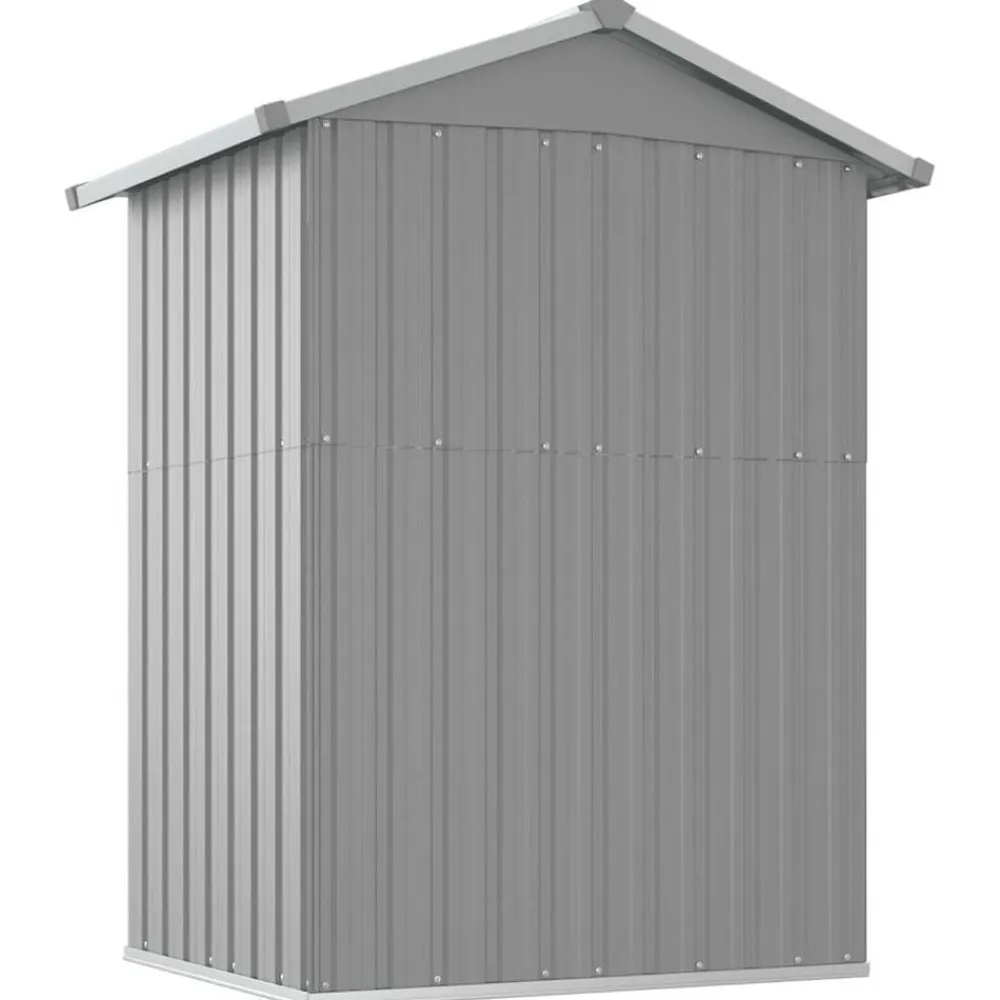 vidaXL Cobertizo de jardín acero galvanizado 126x97,5x177 cm Gris Hot
