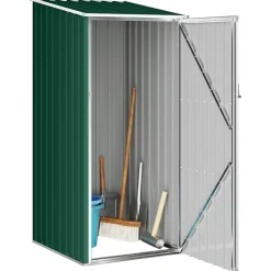 vidaXL Cobertizo de jardín acero galvanizado 87x98x159 cm Verde Online