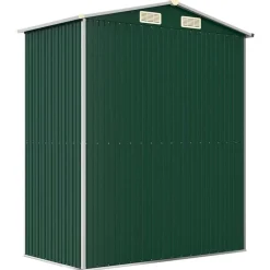 vidaXL Cobertizo de jardín acero galvanizado 192x108x223 cm Verde Outlet