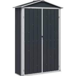 vidaXL Jardín-Cobertizo de jardín acero galvanizado 116x45x175cm
