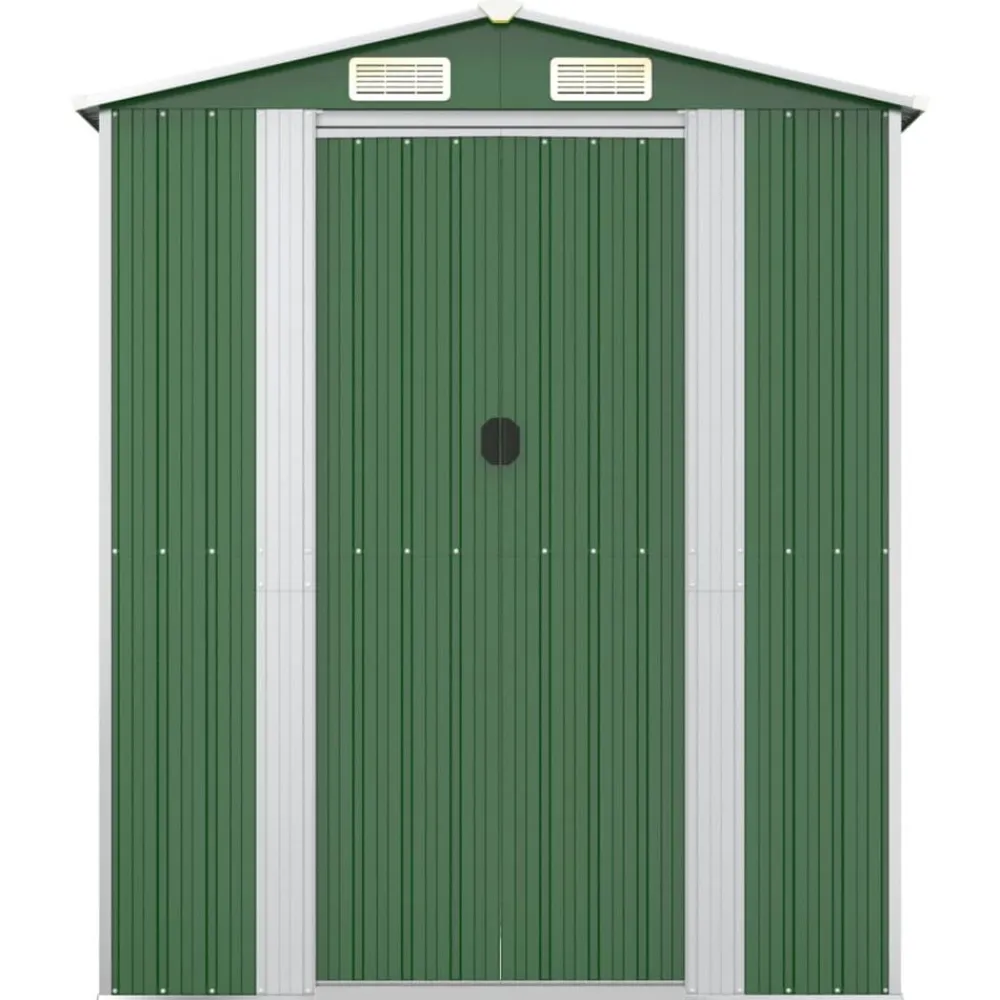 vidaXL Jardín-Cobertizo de jardín acero galvanizado verde 192x191x223 cm
