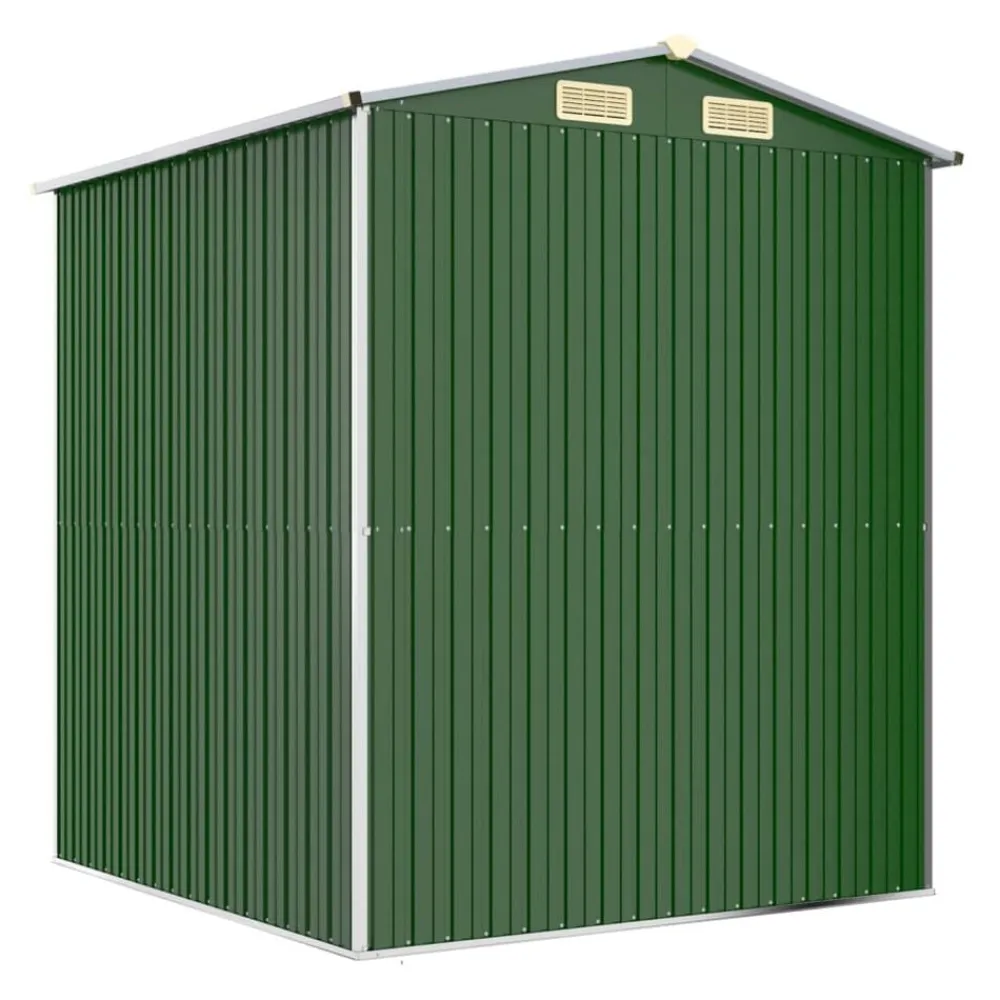 vidaXL Jardín-Cobertizo de jardín acero galvanizado verde 192x191x223 cm
