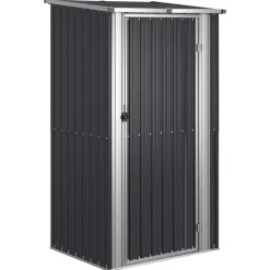 vidaXL Cobertizo jardín acero galvanizado 118,5x97x209,5 cm Antracita New