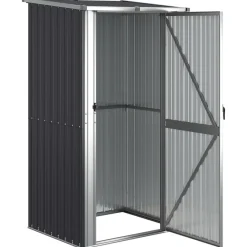 vidaXL Cobertizo jardín acero galvanizado 118,5x97x209,5 cm Antracita New