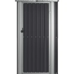 vidaXL Cobertizo jardín acero galvanizado 118,5x97x209,5 cm Antracita New