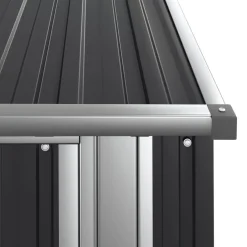 vidaXL Cobertizo jardín acero galvanizado 118,5x97x209,5 cm Antracita New