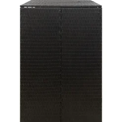 vidaXL Productos Del Hogar-Cobertizo para 3 contenedores de basura ratán PE 207x80x117 cm