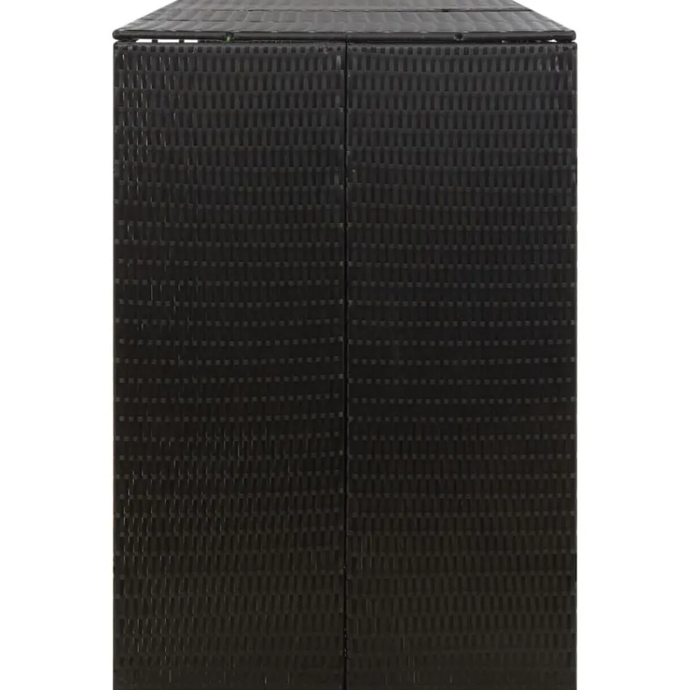 vidaXL Productos Del Hogar-Cobertizo para 3 contenedores de basura ratán PE 207x80x117 cm