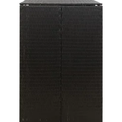 vidaXL Cobertizo para 2 contenedores de basura ratán PE 140x80x117cm Negro Online