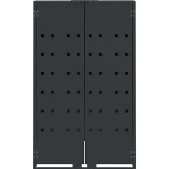 vidaXL Productos Del Hogar-Cobertizo para 3 cubos de basura acero 207x79x117 cm