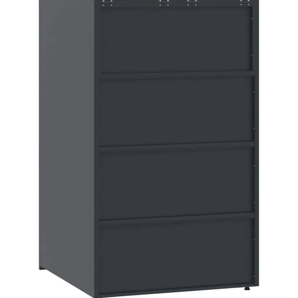 vidaXL Productos Del Hogar-Cobertizo para 2 cubos de basura acero 138x79x117 cm