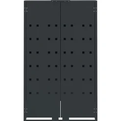 vidaXL Cobertizo para 4 cubos de basura acero 276x79x117 cm Antracita Hot