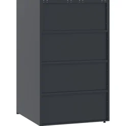 vidaXL Cobertizo para 4 cubos de basura acero 276x79x117 cm Antracita Hot