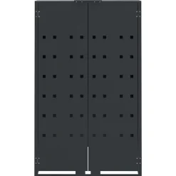 vidaXL Cobertizo para 6 cubos de basura acero 414x79x117 cm Antracita Clearance